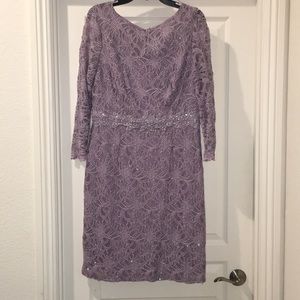 Lavender Lace Midi Dress